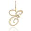 Crystal Bouclé Initial Letter Pendant