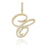 Crystal Bouclé Initial Letter Pendant