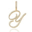Crystal Bouclé Initial Letter Pendant