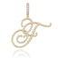 Crystal Bouclé Initial Letter Pendant