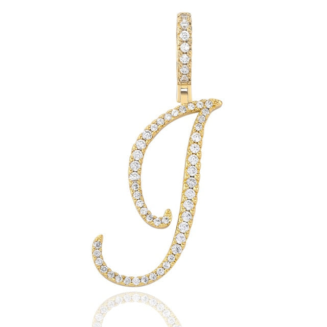 Crystal Bouclé Initial Letter Pendant