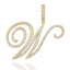 Crystal Bouclé Initial Letter Pendant