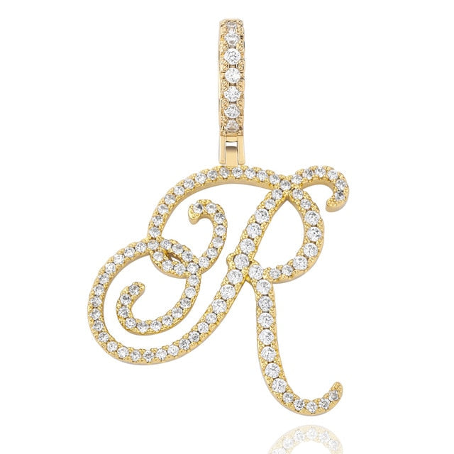 Crystal Bouclé Initial Letter Pendant