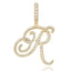 Crystal Bouclé Initial Letter Pendant
