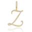 Crystal Bouclé Initial Letter Pendant