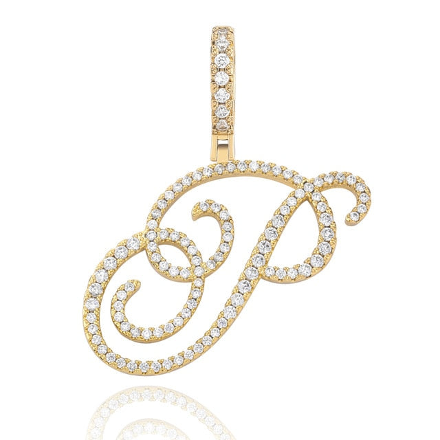 Crystal Bouclé Initial Letter Pendant