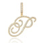 Crystal Bouclé Initial Letter Pendant