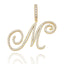 Crystal Bouclé Initial Letter Pendant