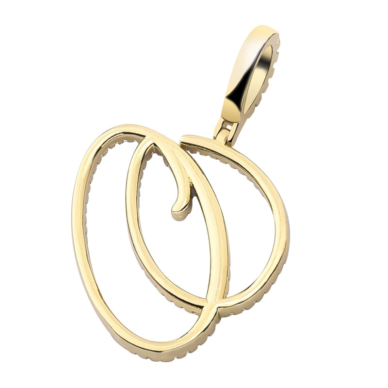 Crystal Bouclé Initial Letter Pendant