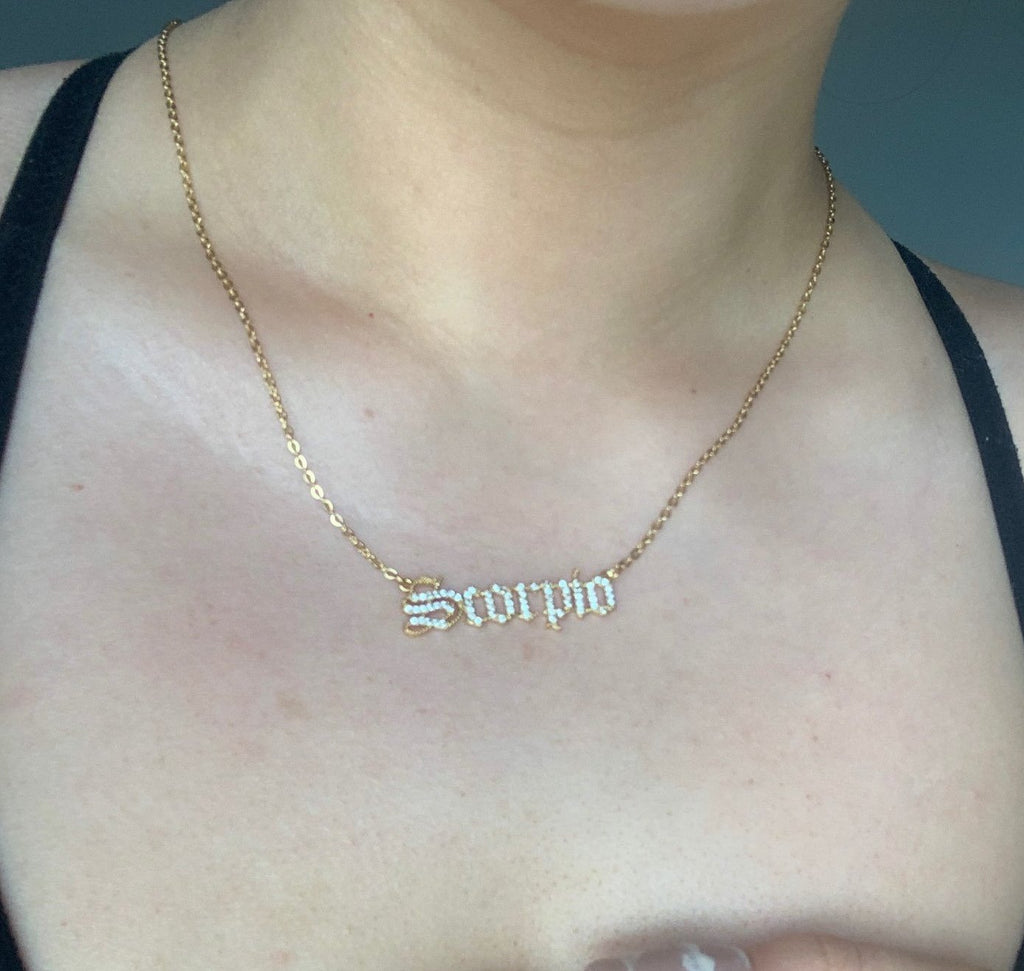 Crystal Astrology Zodiac Necklace