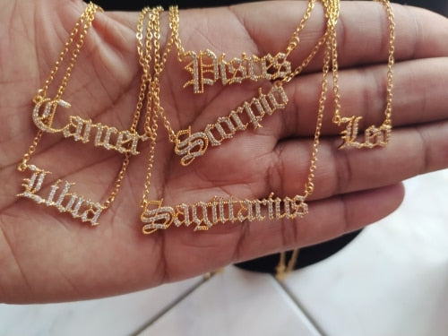 Crystal Astrology Zodiac Necklace