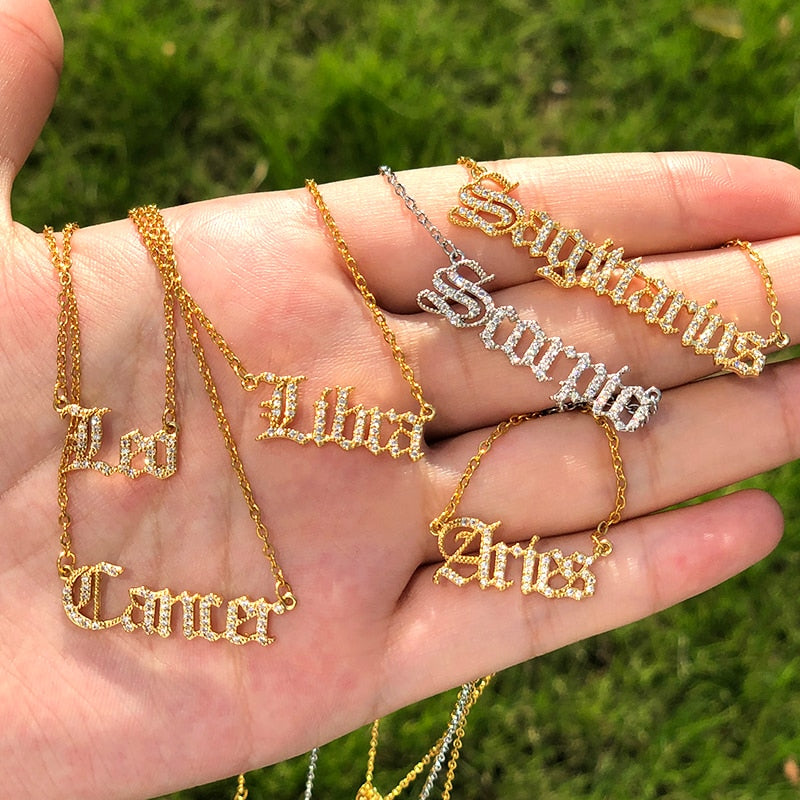 Crystal Astrology Zodiac Necklace