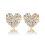 Pavé Heart Stud Earrings • Sterling or Vermeil