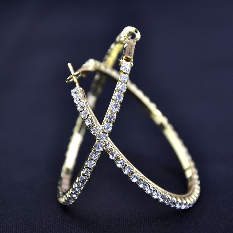 Shaunie Crystal Hoops | Multiple Sizes