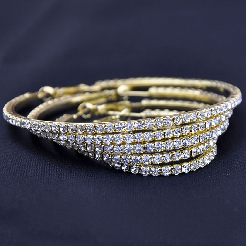 Shaunie Crystal Hoops | Multiple Sizes