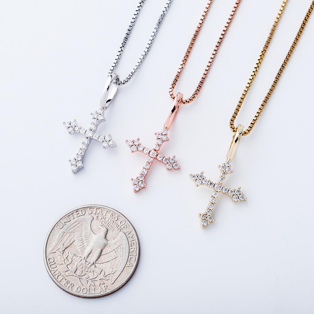 Gothic Crystal Cross • Sterling or Vermeil