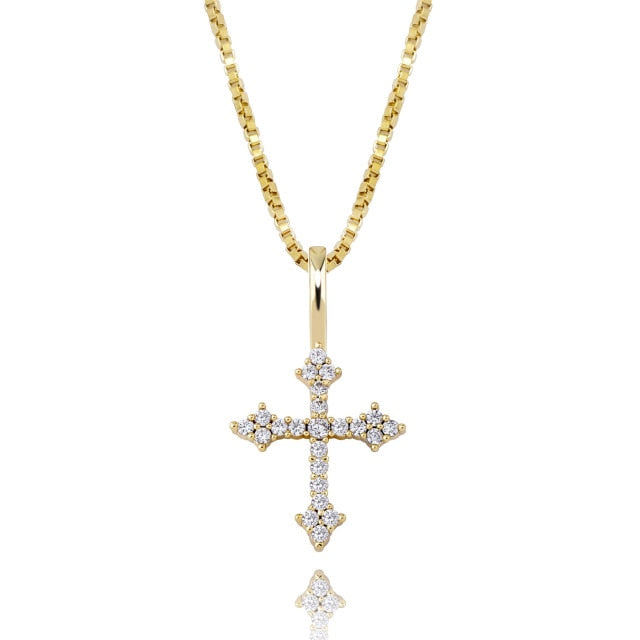 Gothic Crystal Cross • Sterling or Vermeil