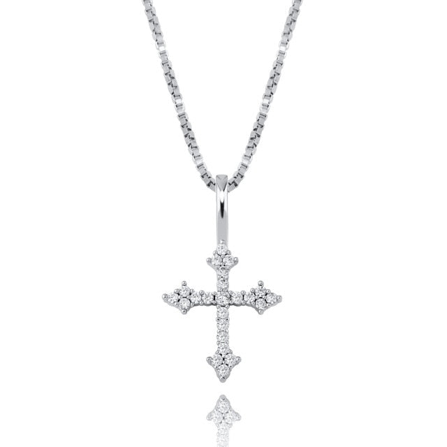 925 Sterling Gothic Crystal Cross