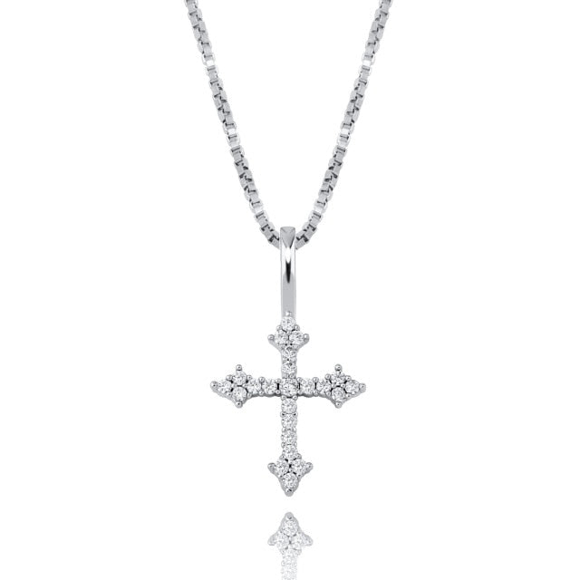 Gothic Crystal Cross • Sterling or Vermeil