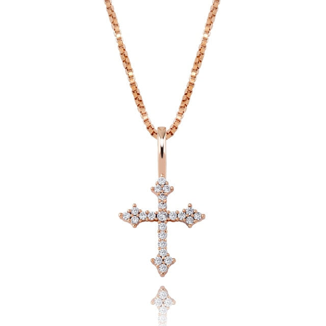 Gothic Crystal Cross • Sterling or Vermeil