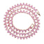 5MM Pink Rose Gold Heart Tennis Chain