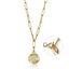 Round Monogram Initial Lariat Pendant Necklace