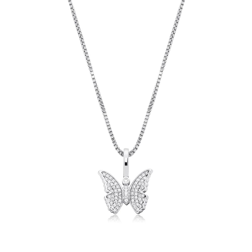 Laila Butterfly Pendant • Sterling or Vermeil