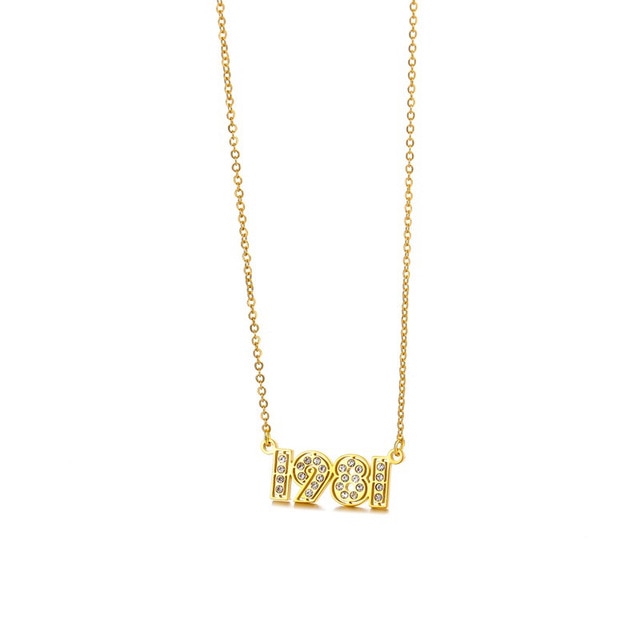Retro Crystal Birth Year Necklace 1970 to 2000