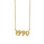 Retro Crystal Birth Year Necklace 1970 to 2000