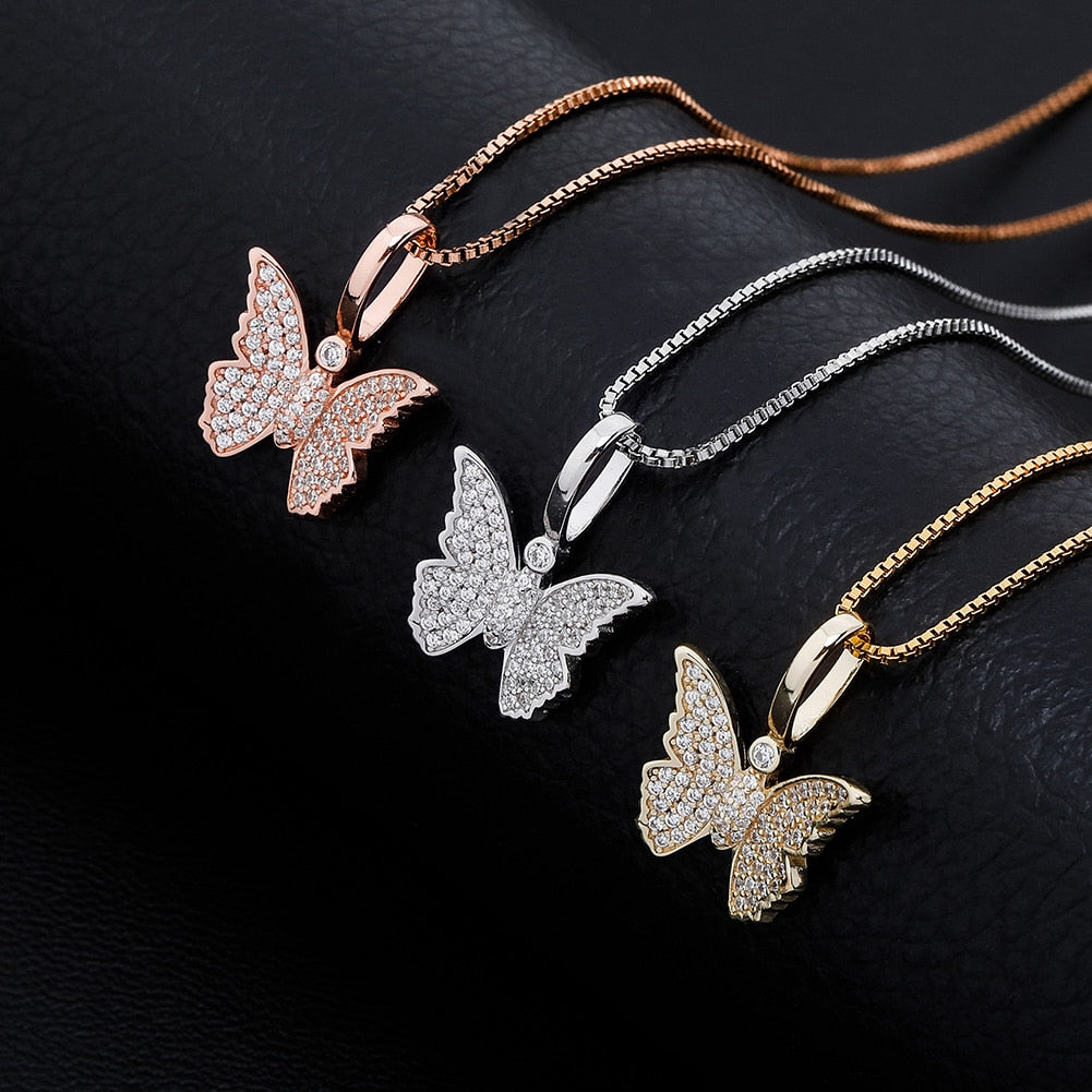Laila Butterfly Pendant • Sterling or Vermeil