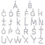 Tennis Style Letter Pendant
