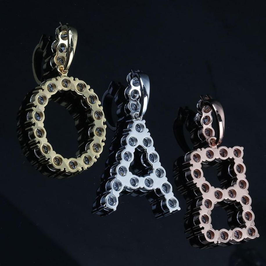 Tennis Style Letter Pendant