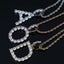 Tennis Style Letter Pendant