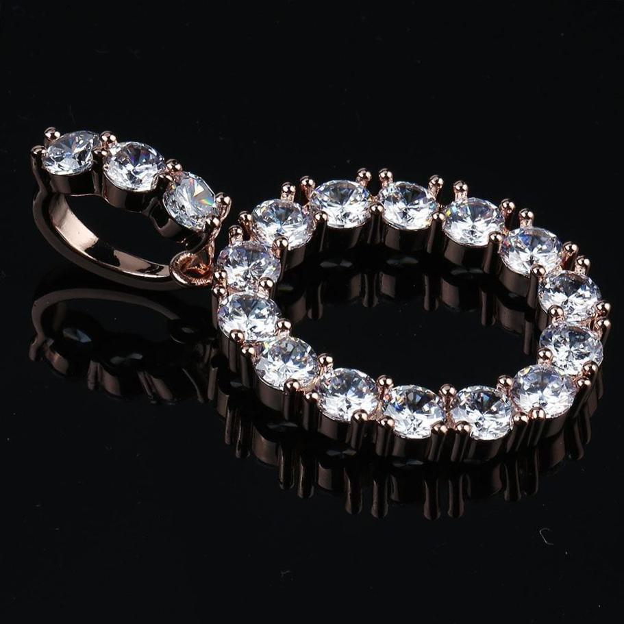 Tennis Style Letter Pendant