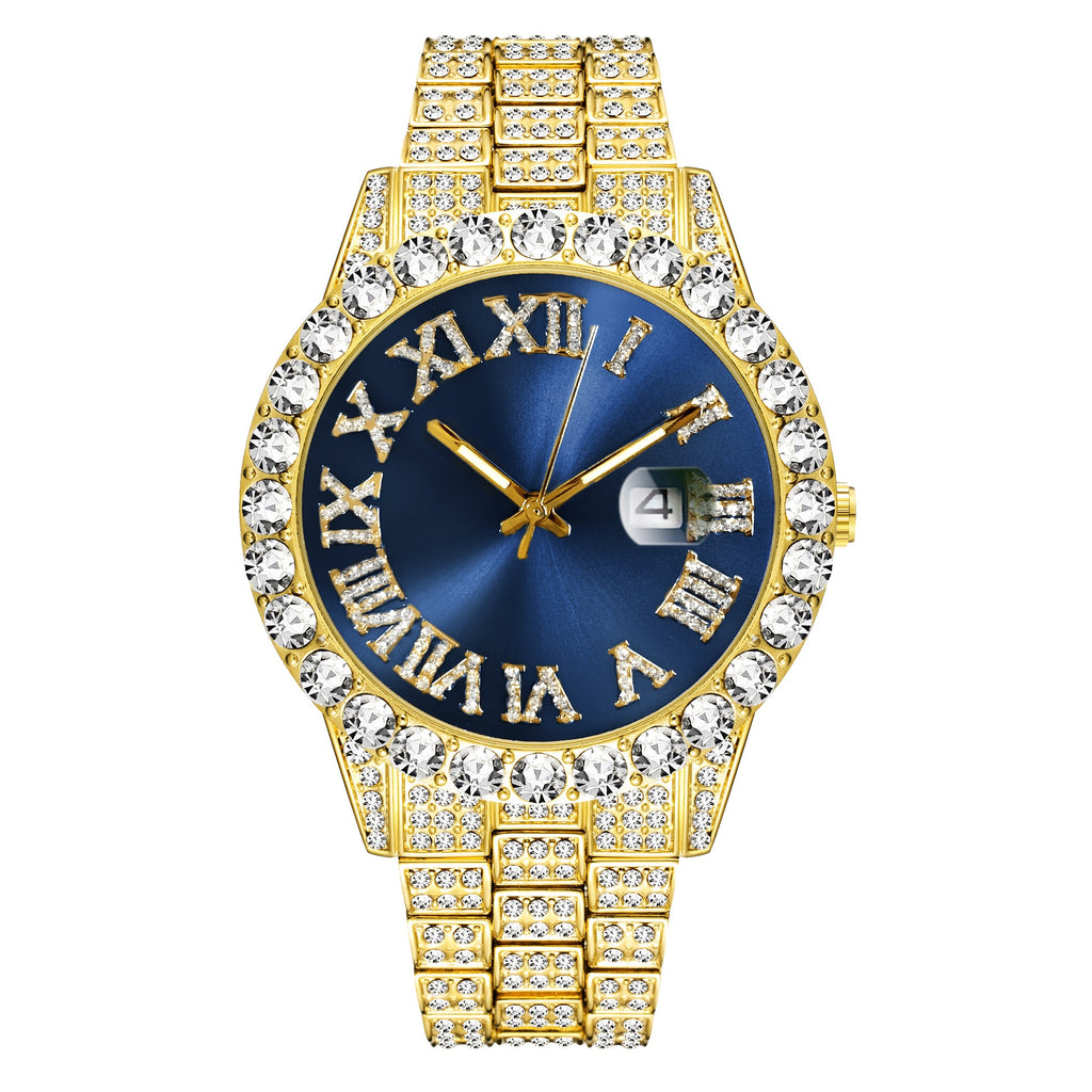 Jewel Tone Crystal Bezel Watch