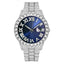 Jewel Tone Crystal Bezel Watch