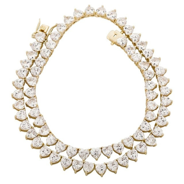 6MM 3-Prong Heart Tennis Chain