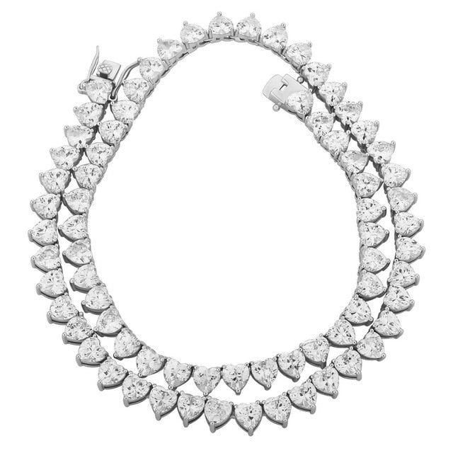 6MM 3-Prong Heart Tennis Chain