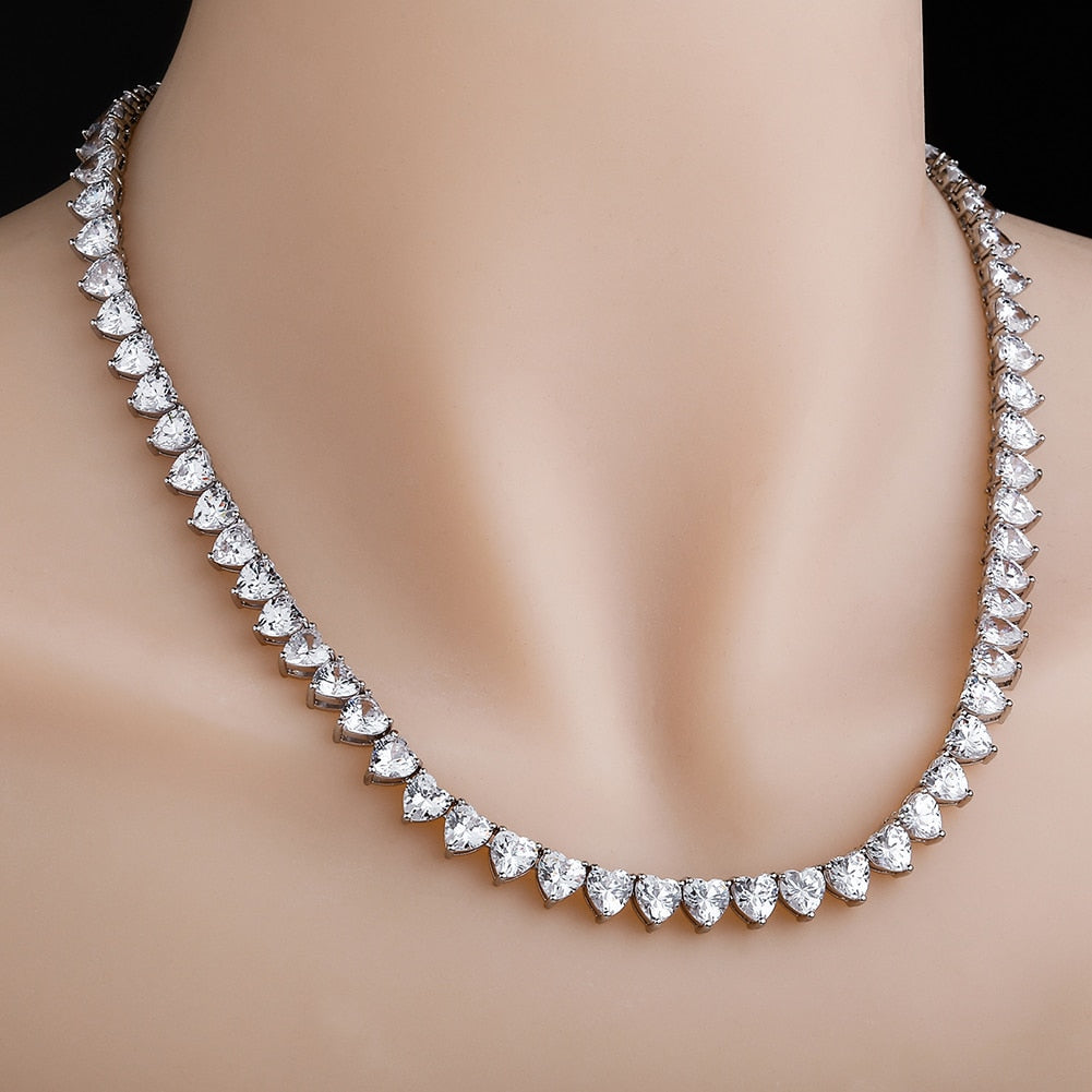6MM 3-Prong Heart Tennis Chain