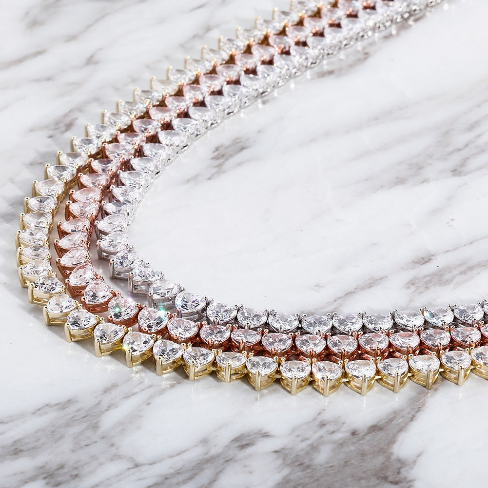 6MM 3-Prong Heart Tennis Chain