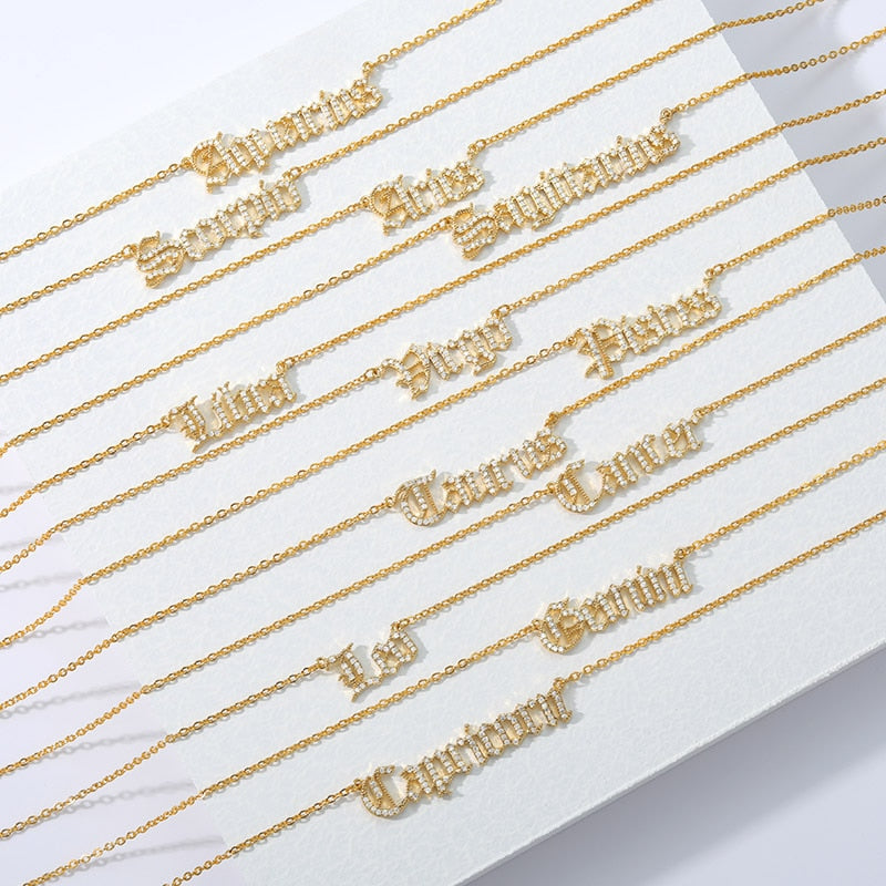 Crystal Astrology Zodiac Necklace