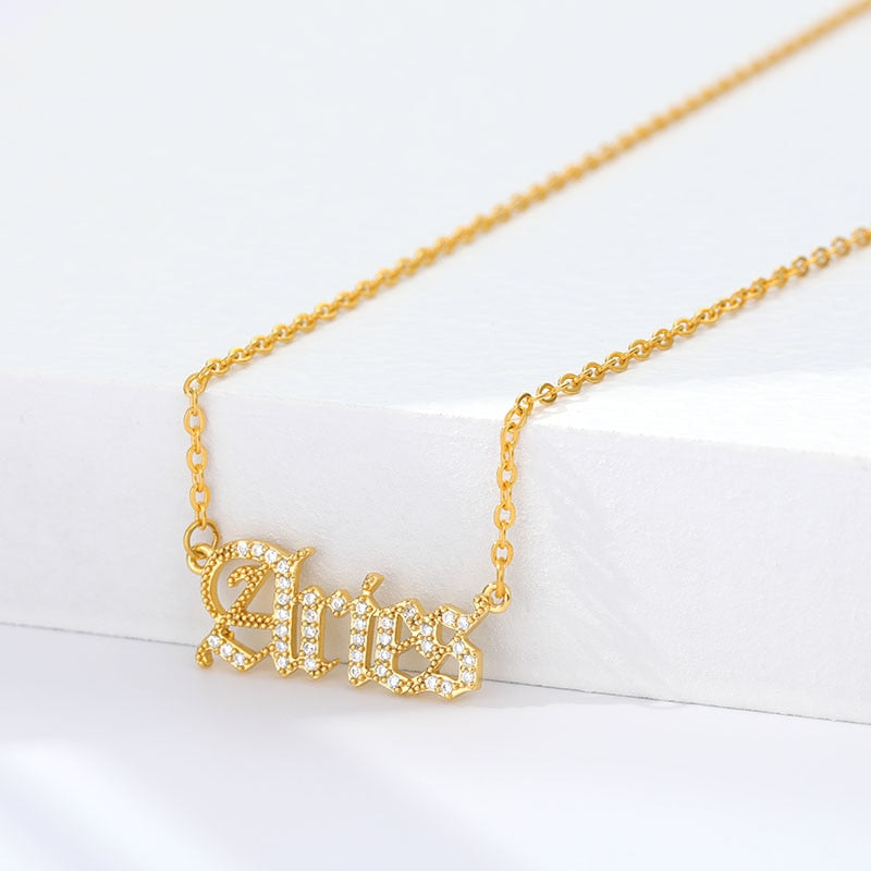 Crystal Astrology Zodiac Necklace