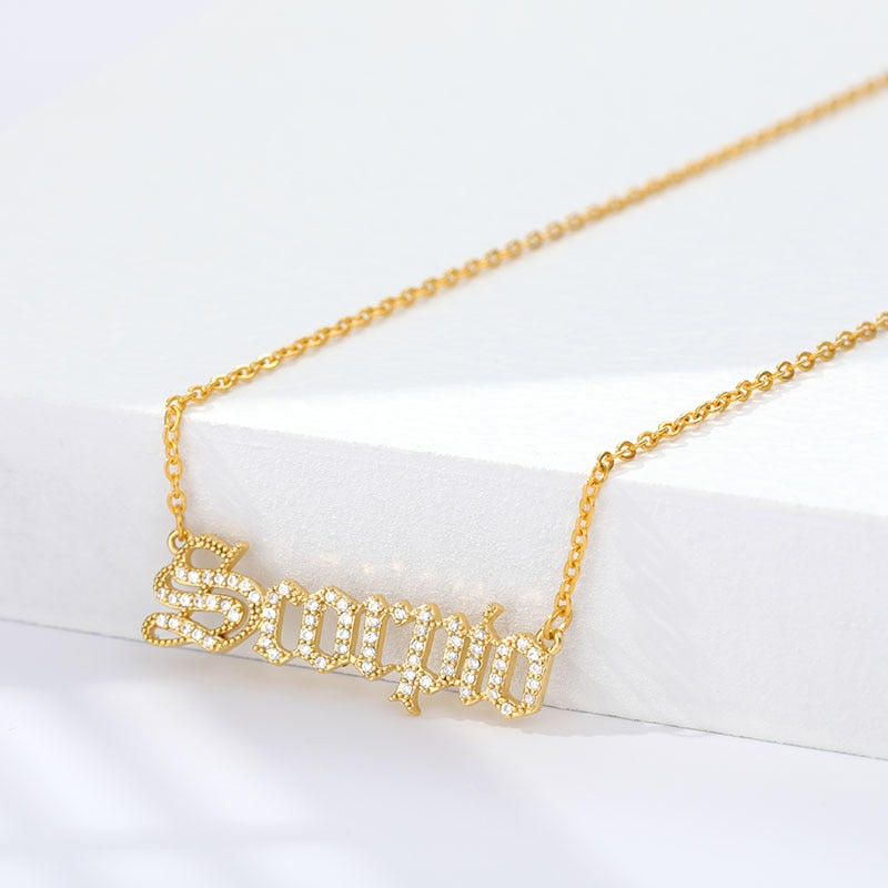 Crystal Astrology Zodiac Necklace