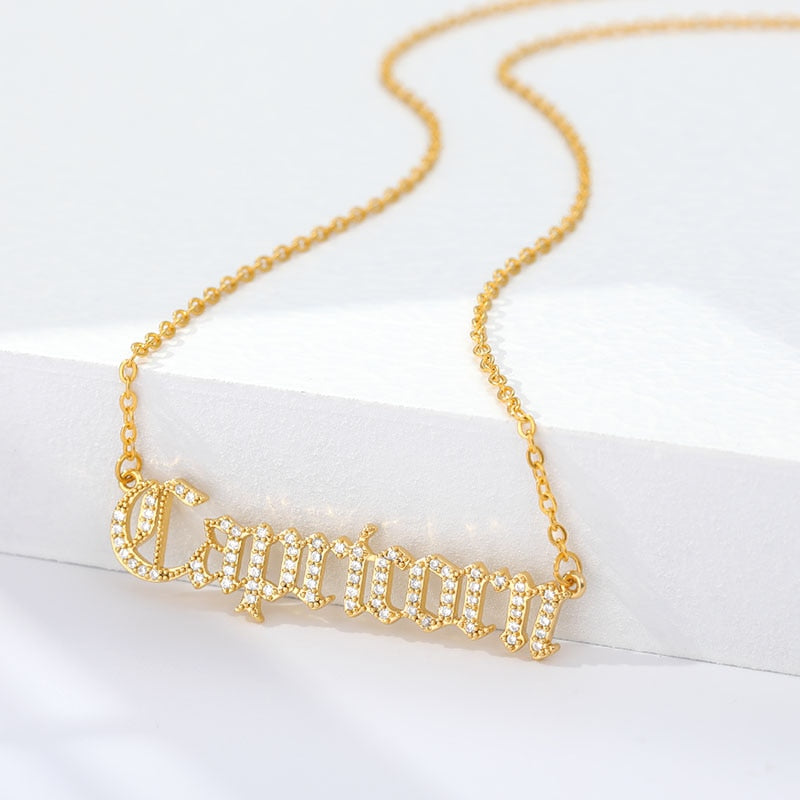 Crystal Astrology Zodiac Necklace