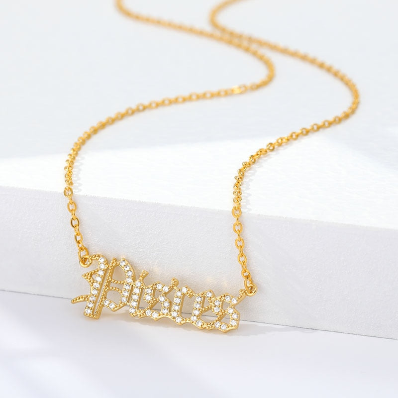 Crystal Astrology Zodiac Necklace