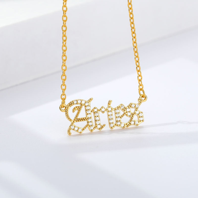 Crystal Astrology Zodiac Necklace