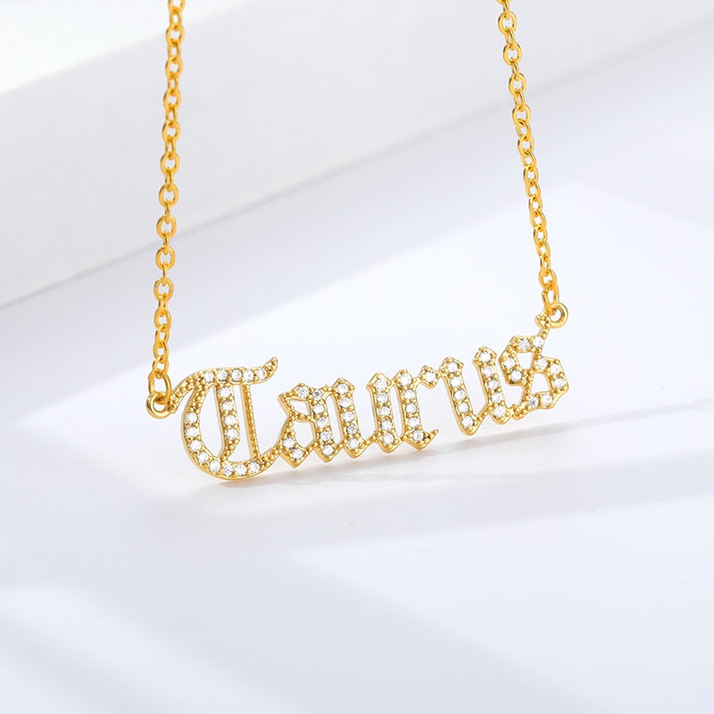 Crystal Astrology Zodiac Necklace
