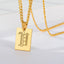 Engraved Old English Tag Necklace