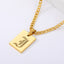 Engraved Old English Tag Necklace