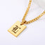 Engraved Old English Tag Necklace